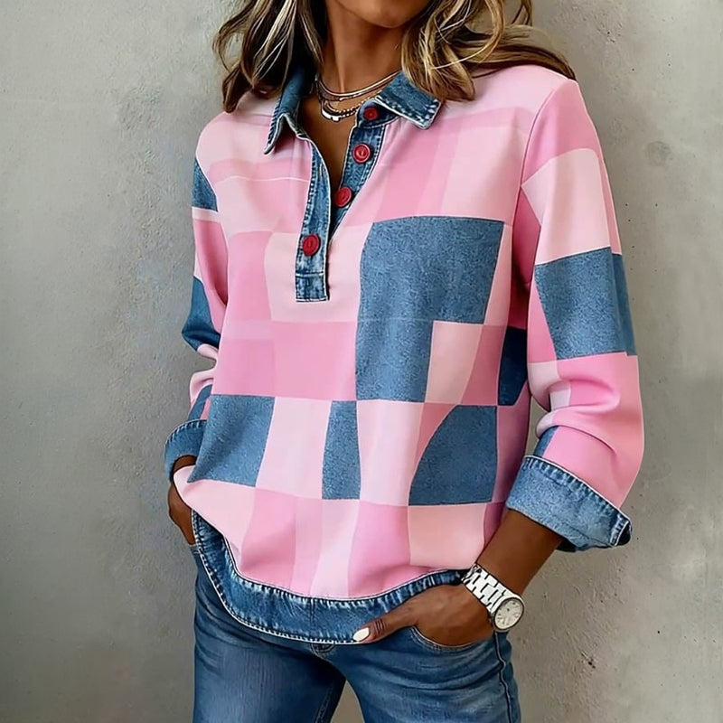 Noreen Vintage Carreaux Sweatshirt