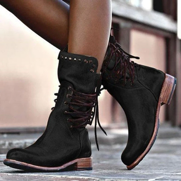 Cassidy Vintage Lace-Up Boots