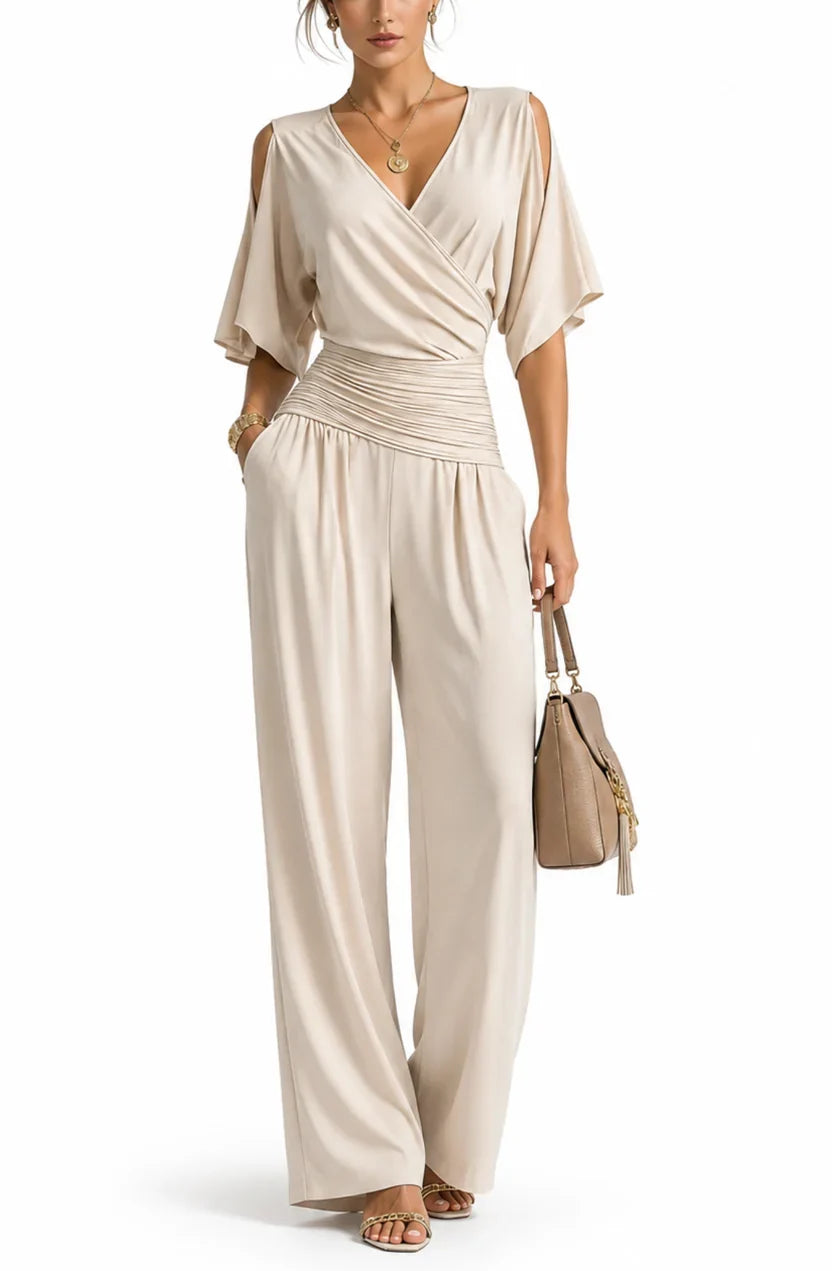 Rosemary Wrap V-Neck Jumpsuit color option