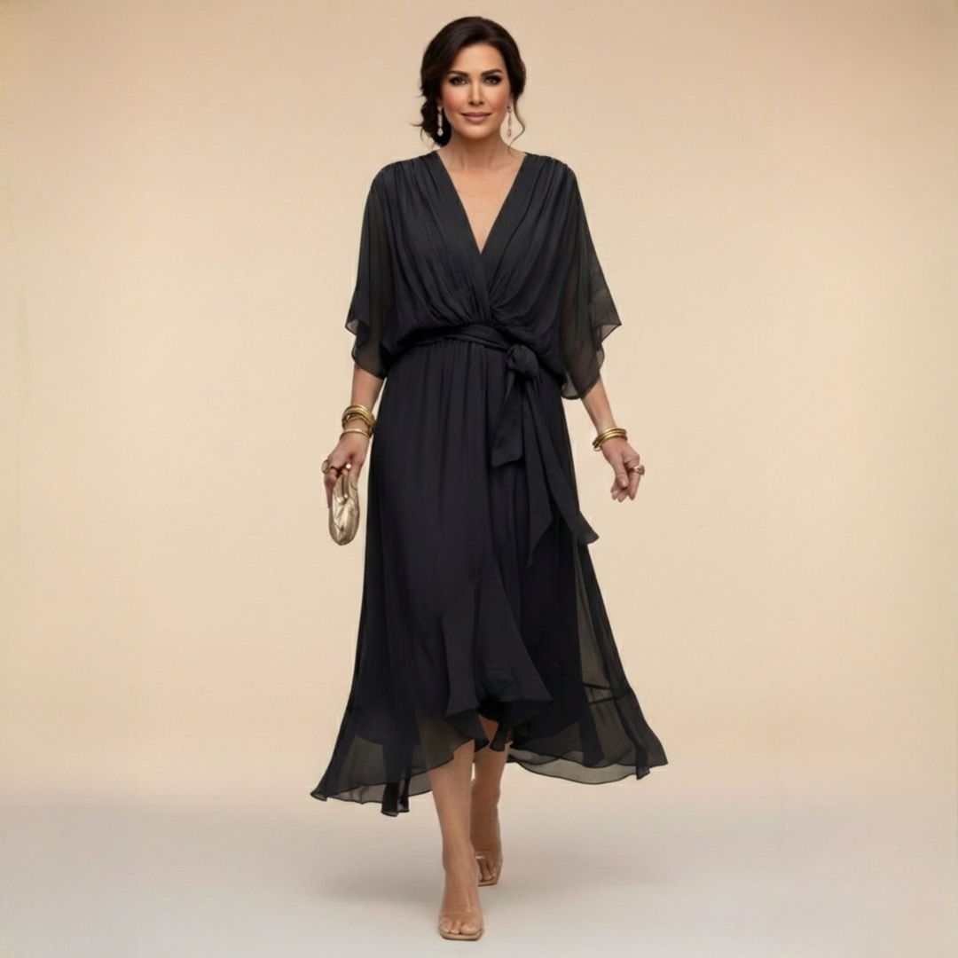 Macey Lightweight Wrap Midi Dress