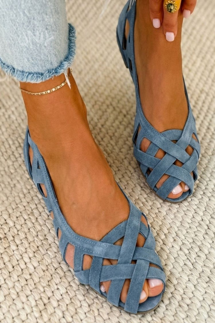 Alice - Woven Crisscross Sandals