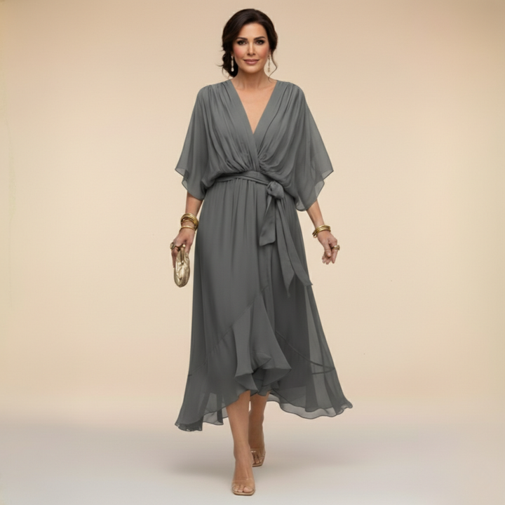 Macey Lightweight Wrap Midi Dress