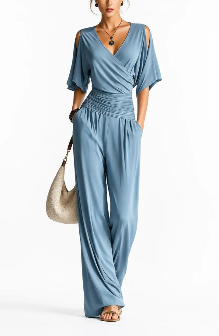 Rosemary Wrap V-Neck Jumpsuit color option