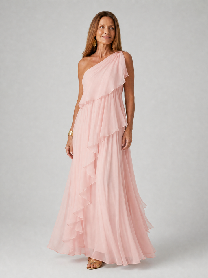 Pearl - One-Shoulder Tiered Dress