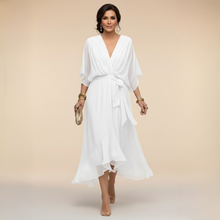 Macey Lightweight Wrap Midi Dress