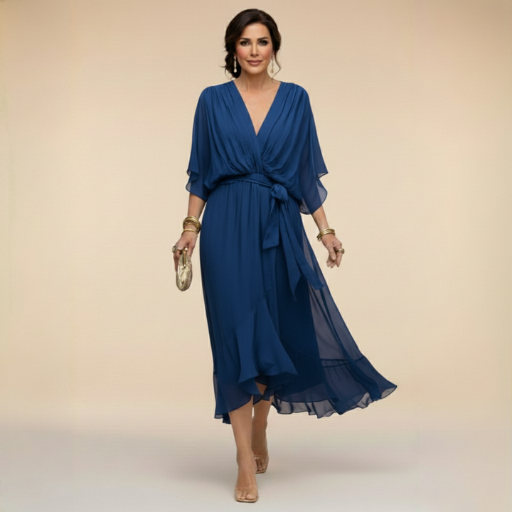 Macey Lightweight Wrap Midi Dress