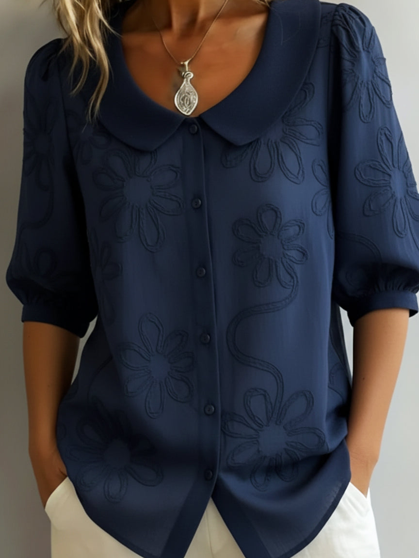 Vivian blouse in navy