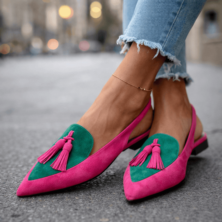 Beverly sandal flat sole and open-heel design