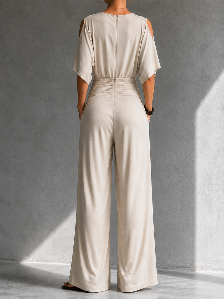 Rosemary Wrap V-Neck Jumpsuit full length