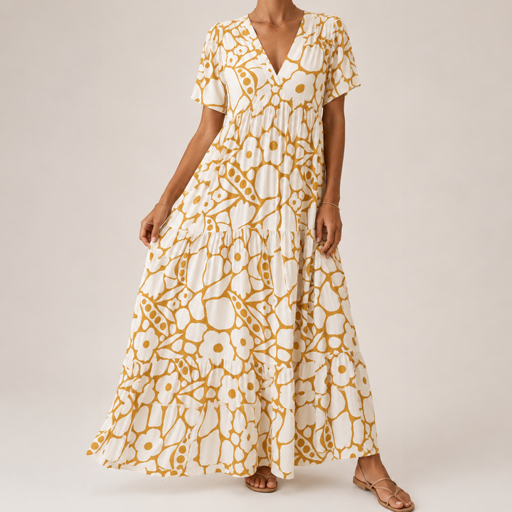 Margaret Elegant Bohemian Maxi Dress
