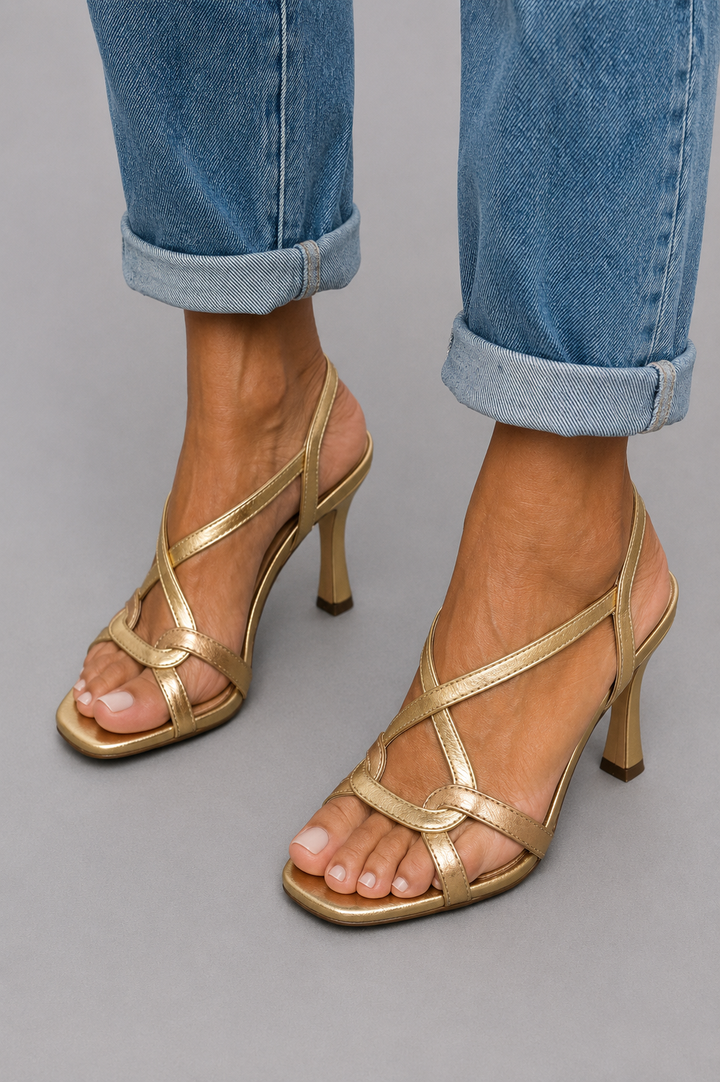 Lotus - Crisscross Strappy Heels