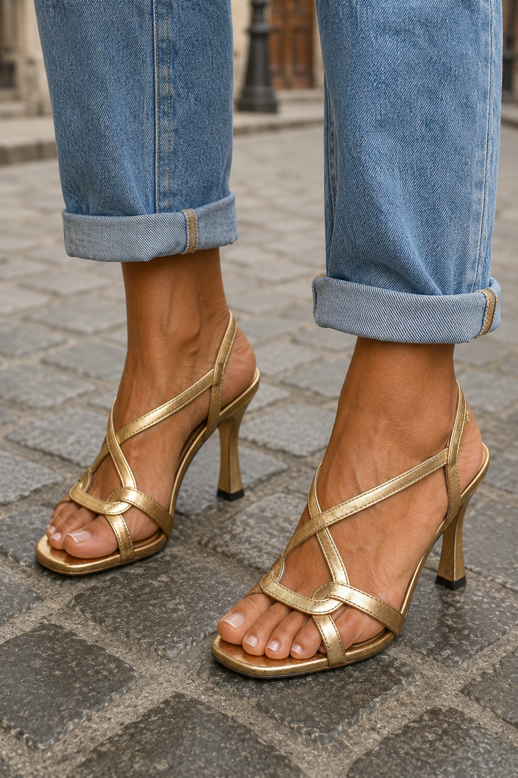 Lotus - Crisscross Strappy Heels