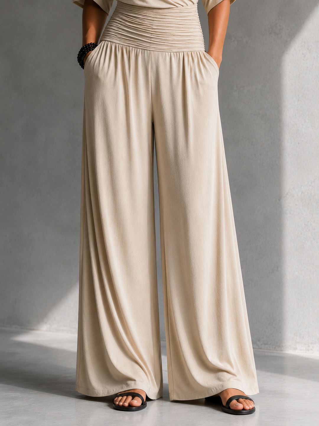 Rosemary Wrap V-Neck Jumpsuit close-up