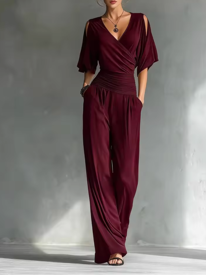 Rosemary Wrap V-Neck Jumpsuit lifestyle