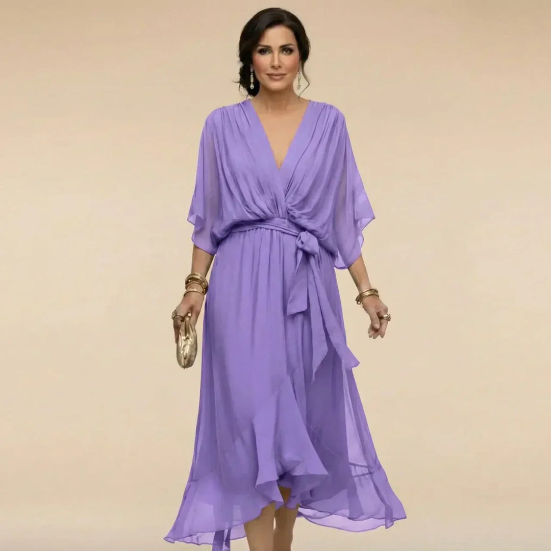 Macey Lightweight Wrap Midi Dress