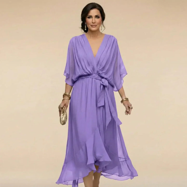 Macey Lightweight Wrap Midi Dress