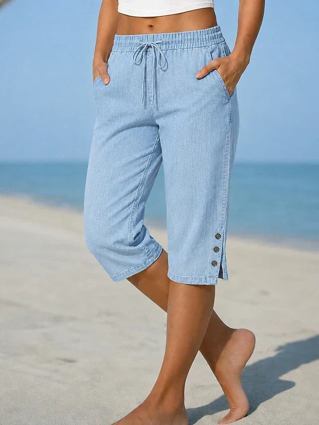 Lorraine comfort-waist capri pants, detail view