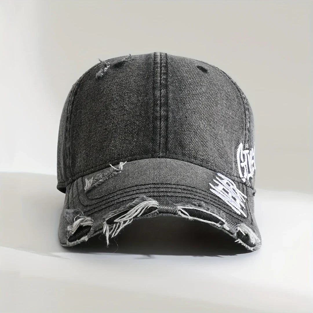 NEVER GIVE UP DENIM CAP