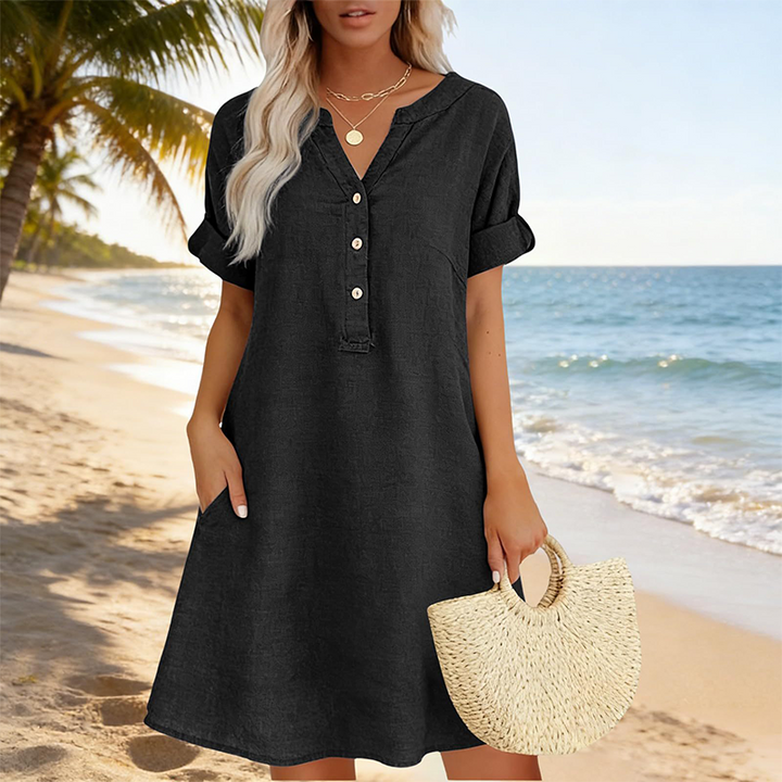 Brenda - Casual V-Neck Tunic With Pockets, product photo 6