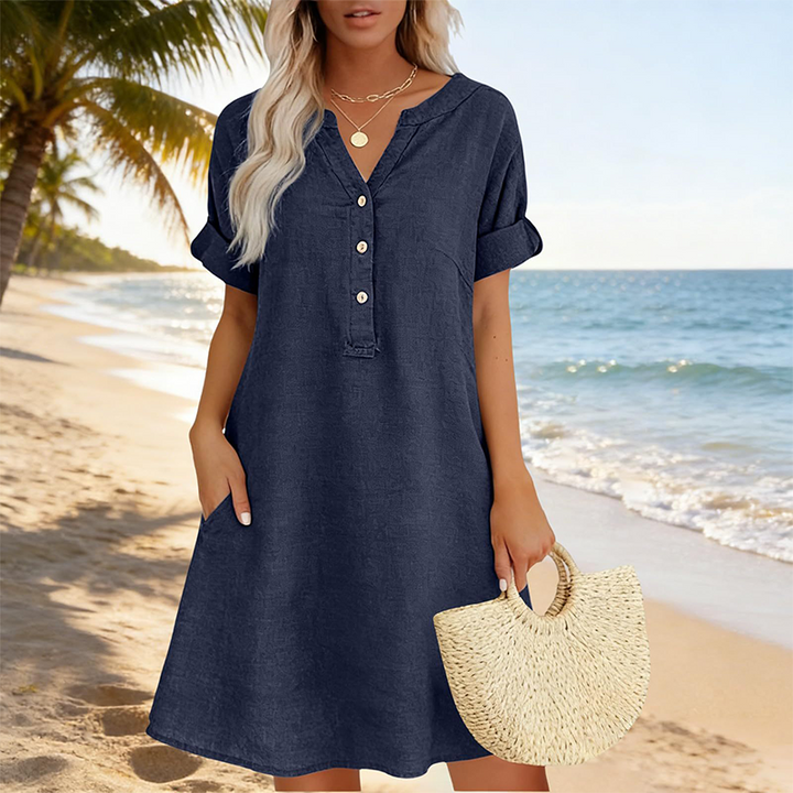 Brenda - Casual V-Neck Tunic With Pockets, product photo 10