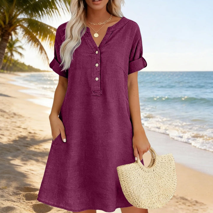 Brenda - Casual V-Neck Tunic With Pockets, product photo 18